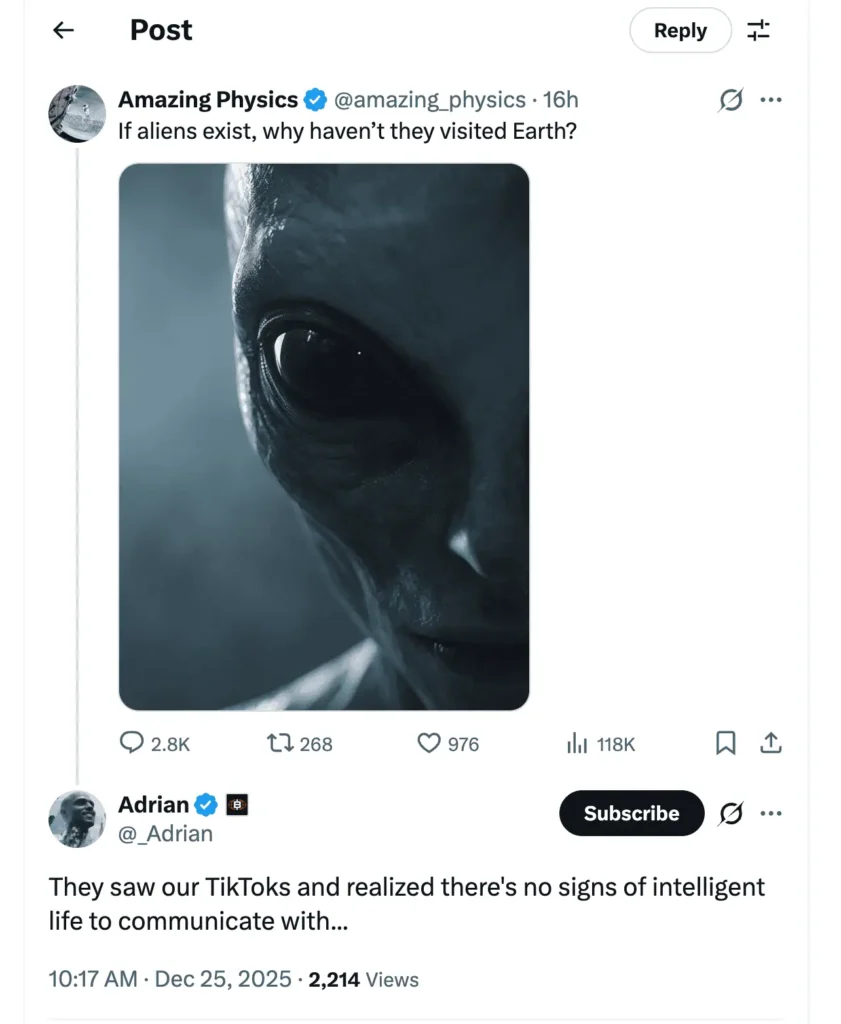 Aliens Saw TikTok and Left
